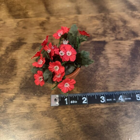 5/$20 American Girl red FLOWER pot Plant Garden Doll Accessory F - Picture 2 of 5